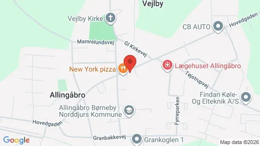 Erhvervslokaler til leje i Allingåbro - kort over placeringen