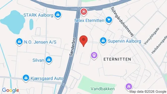 Erhvervslokaler til leje i Aalborg Centrum - kort over placeringen