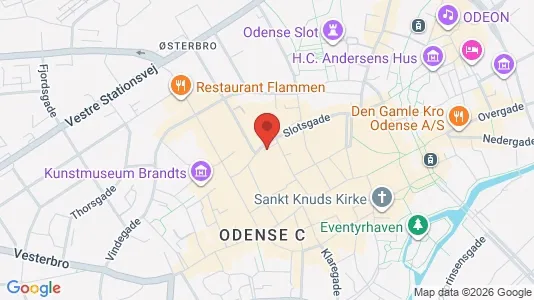 Erhvervslokaler til leje i Odense C - kort over placeringen