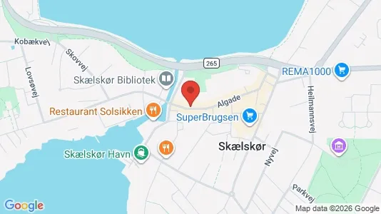 Erhvervslokaler til leje i Skælskør - kort over placeringen