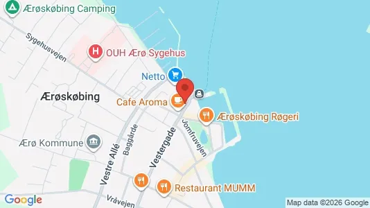 Erhvervslokaler til leje i Ærøskøbing - kort over placeringen