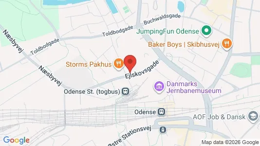 Erhvervslokaler til leje i Odense C - kort over placeringen