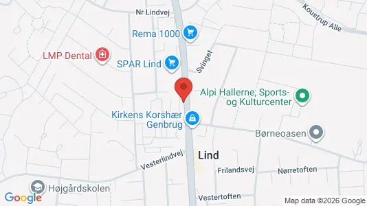 Erhvervslokaler til leje i Herning - kort over placeringen