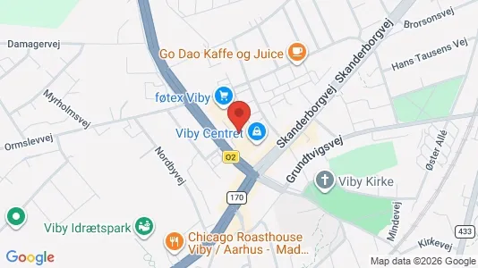 Erhvervslokaler til leje i Viby J - kort over placeringen