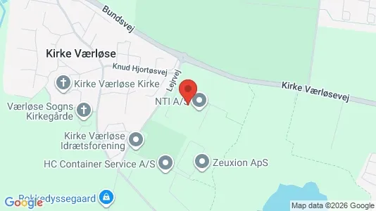 Erhvervslokaler til leje i Værløse - kort over placeringen