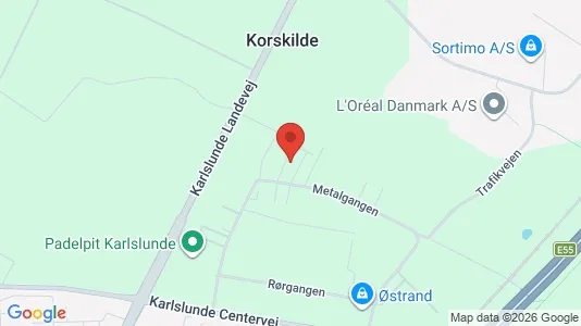Erhvervslokaler til leje i Karlslunde - kort over placeringen