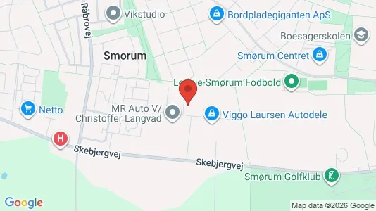 Erhvervslokaler til leje i Smørum - kort over placeringen
