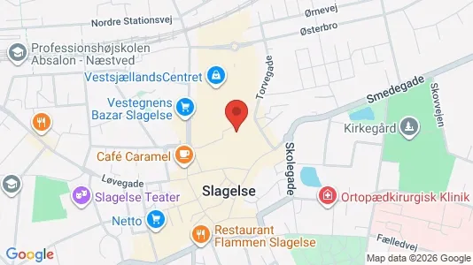 Erhvervslokaler til leje i Slagelse - kort over placeringen