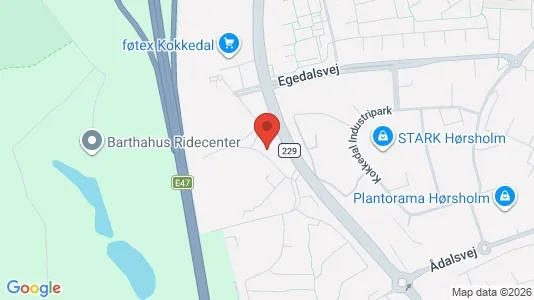 Erhvervslokaler til leje i Hørsholm - kort over placeringen