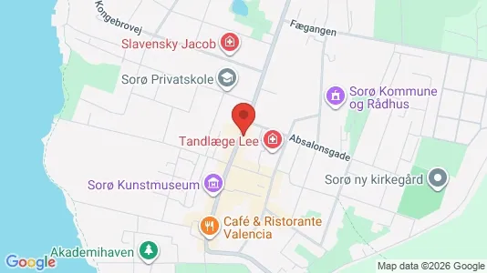 Erhvervslokaler til leje i Sorø - kort over placeringen