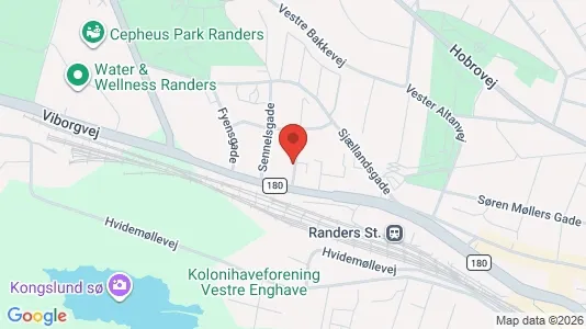 Erhvervslokaler til leje i Randers C - kort over placeringen