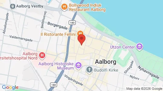 Erhvervslokaler til leje i Aalborg Centrum - kort over placeringen