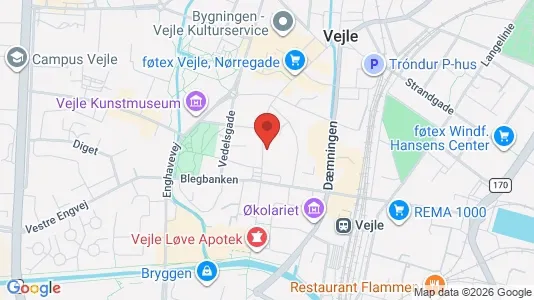 Erhvervslokaler til leje i Vejle Centrum - Foto fra Google Street View