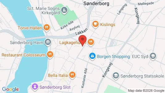 Erhvervslokaler til leje i Sønderborg - kort over placeringen
