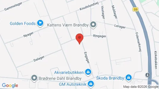 Erhvervslokaler til leje i Brøndby - kort over placeringen