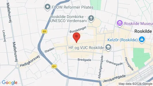 Erhvervslokaler til leje i Roskilde - kort over placeringen