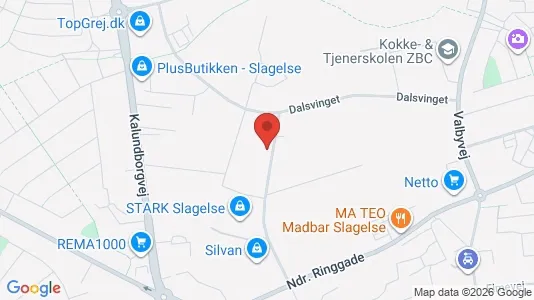 Erhvervslokaler til leje i Slagelse - kort over placeringen