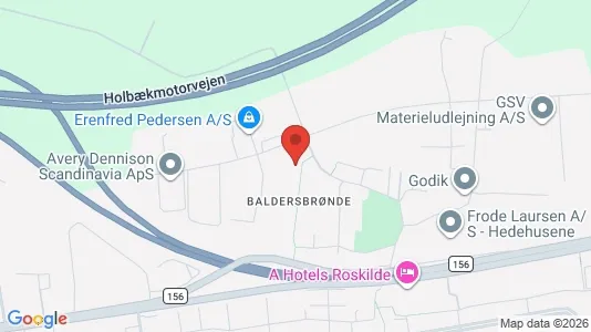 Erhvervslokaler til leje i Hedehusene - kort over placeringen