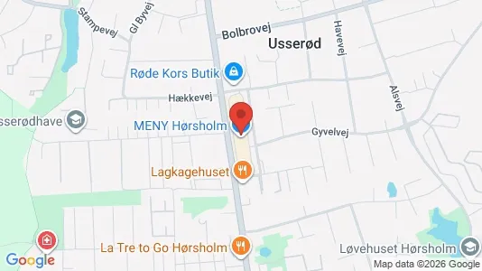 Erhvervslokaler til leje i Hørsholm - kort over placeringen