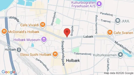 Erhvervslokaler til leje i Holbæk - Foto fra Google Street View