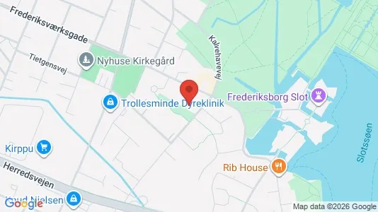 Erhvervslokaler til leje i Hillerød - kort over placeringen
