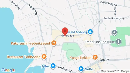 Erhvervslokaler til leje i Frederikssund - kort over placeringen