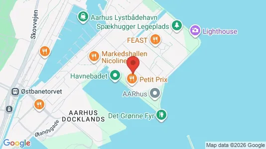 Erhvervslokaler til leje i Århus C - kort over placeringen