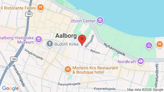 Erhvervslokaler til leje i Aalborg Centrum - kort over placeringen