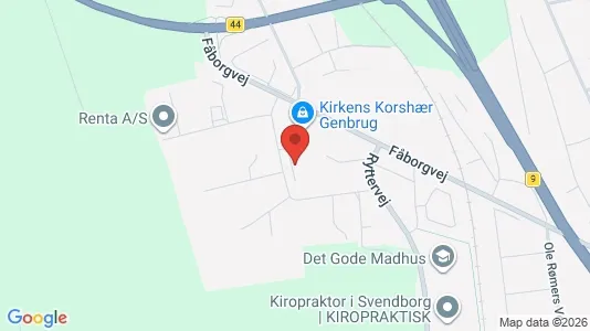 Erhvervslokaler til leje i Svendborg - kort over placeringen