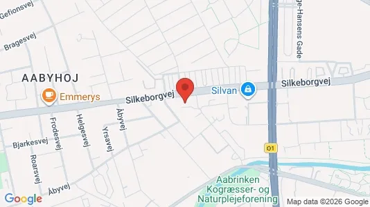 Erhvervslokaler til leje i Århus C - kort over placeringen