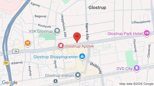 Erhvervslokaler til leje i Glostrup - kort over placeringen