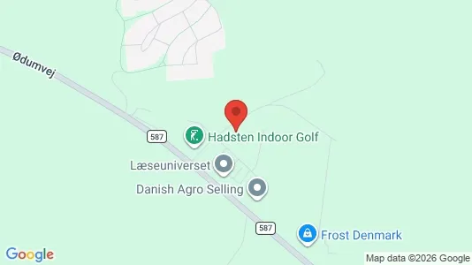 Erhvervslokaler til leje i Hadsten - kort over placeringen