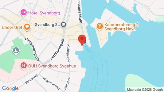 Erhvervslokaler til leje i Svendborg - kort over placeringen