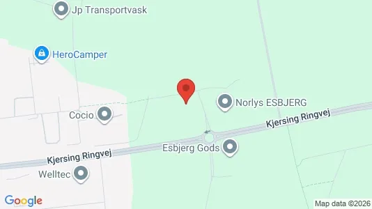 Erhvervslokaler til leje i Esbjerg N - kort over placeringen