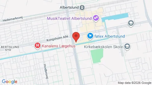 Erhvervslokaler til leje i Albertslund - kort over placeringen