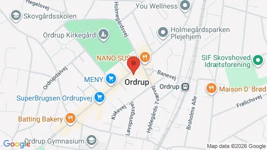 Erhvervslokaler til leje i Charlottenlund - kort over placeringen