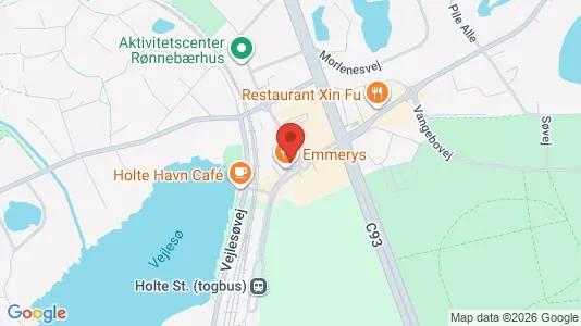 Erhvervslokaler til leje i Holte - kort over placeringen