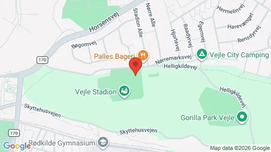 Erhvervslokaler til leje i Vejle Centrum - kort over placeringen