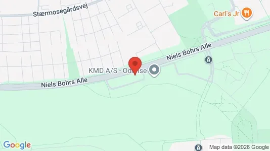 Erhvervslokaler til leje i Odense M - kort over placeringen