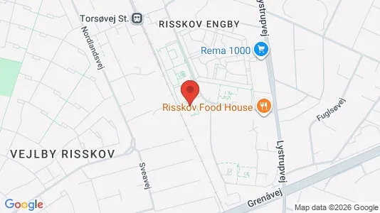 Erhvervslokaler til leje i Risskov - kort over placeringen
