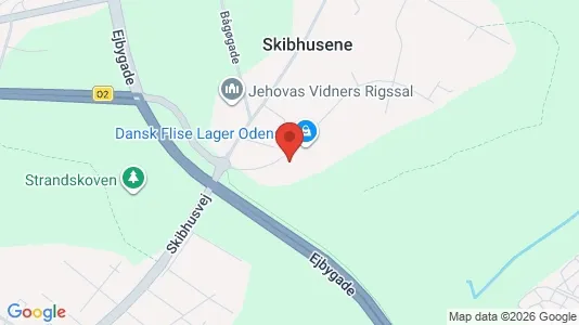 Erhvervslokaler til leje i Odense C - kort over placeringen