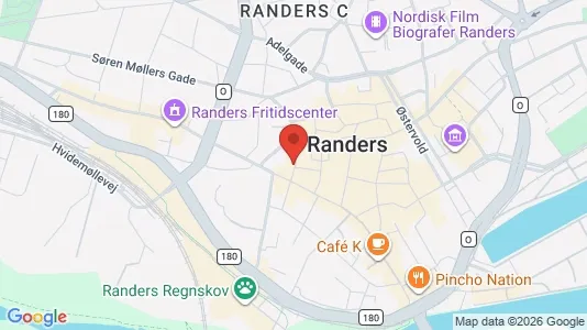 Erhvervslokaler til leje i Randers C - kort over placeringen