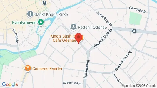 Erhvervslokaler til leje i Odense C - kort over placeringen