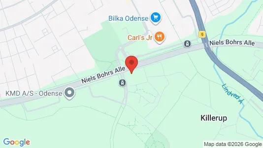 Erhvervslokaler til leje i Odense M - kort over placeringen