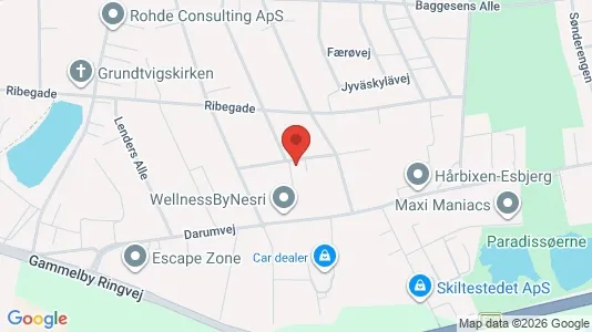 Erhvervslokaler til leje i Esbjerg Centrum - kort over placeringen