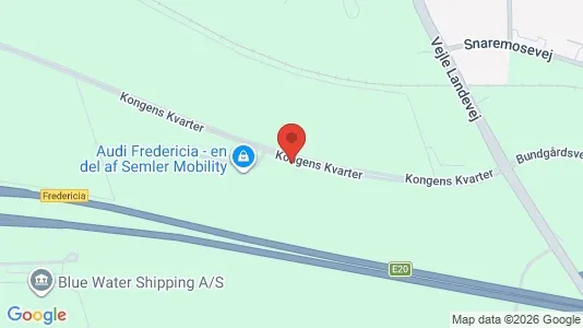 Erhvervslokaler til leje i Fredericia - kort over placeringen