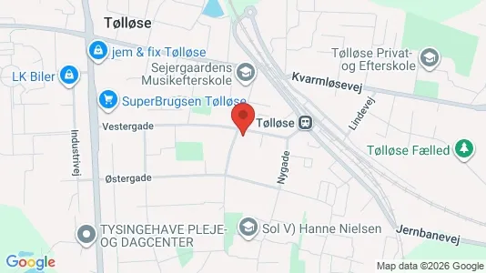 Erhvervslokaler til leje i Tølløse - Foto fra Google Street View