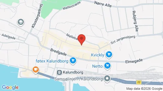Erhvervslokaler til leje i Kalundborg - kort over placeringen