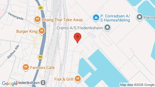 Erhvervslokaler til leje i Frederikshavn - kort over placeringen