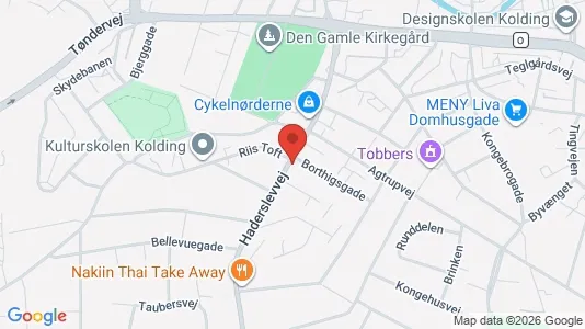 Erhvervslokaler til leje i Kolding - kort over placeringen